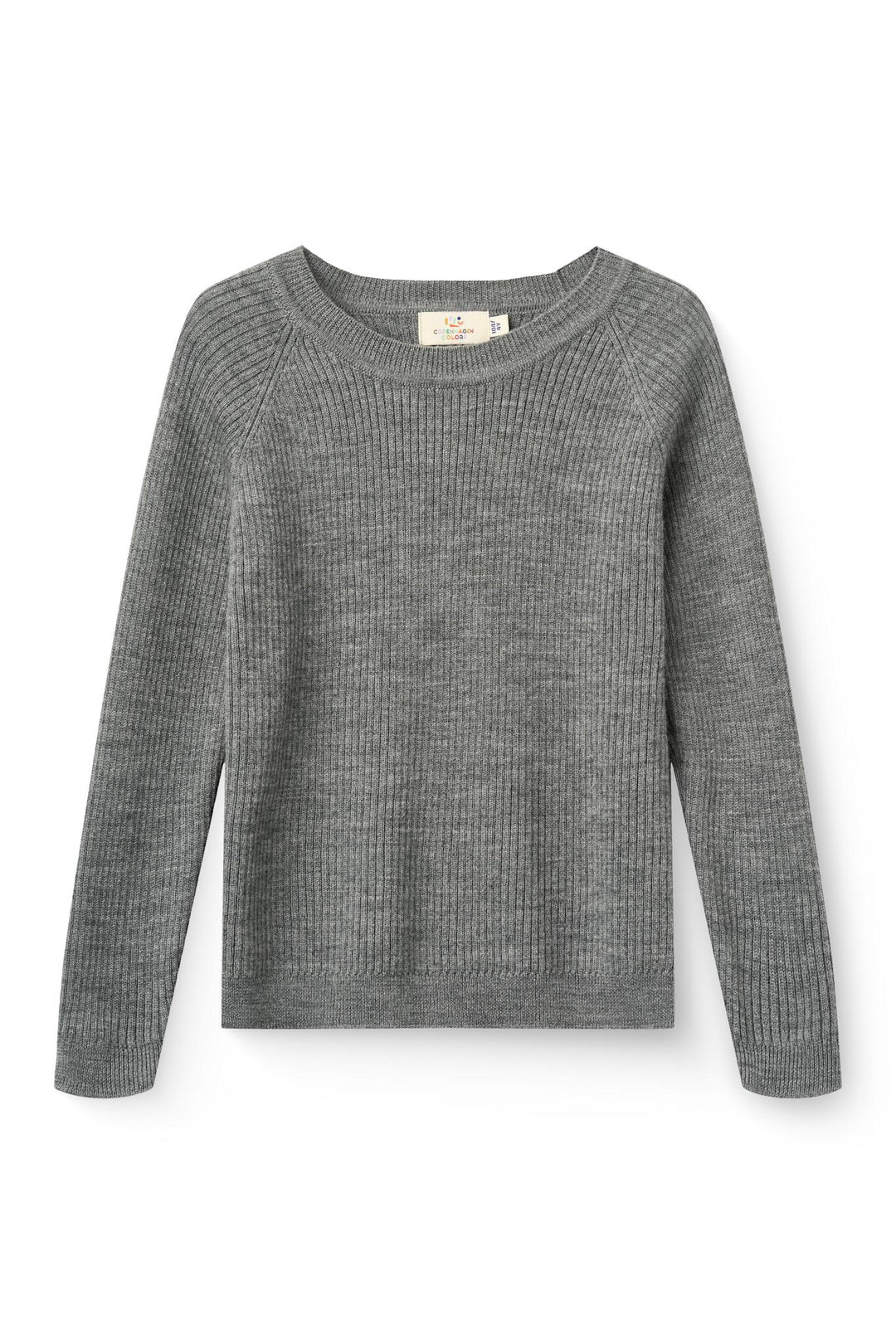 Merino Classic Rib Blouse - Grey Melange