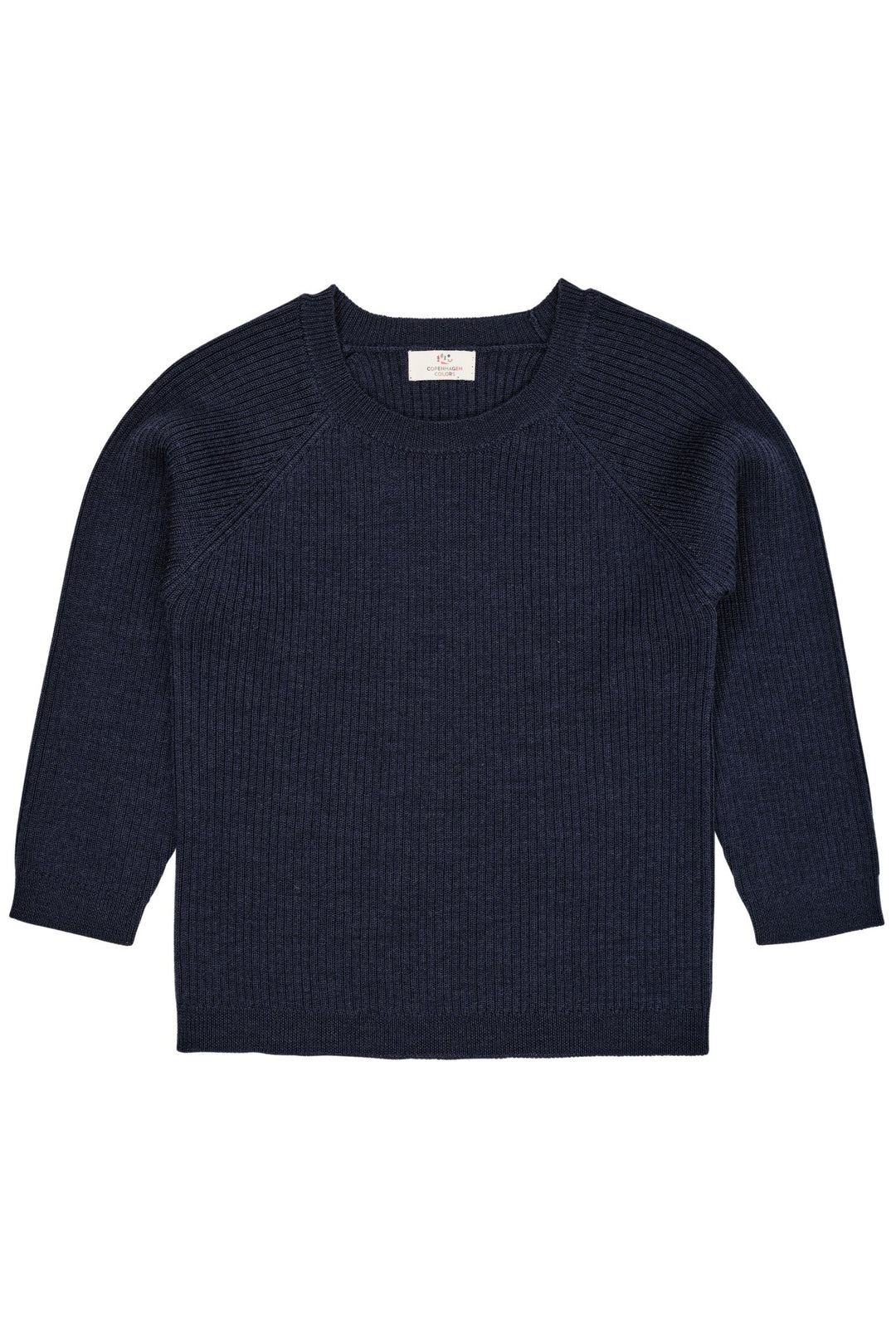MERINO CLASSIC RIB BLOUSE - NAVY