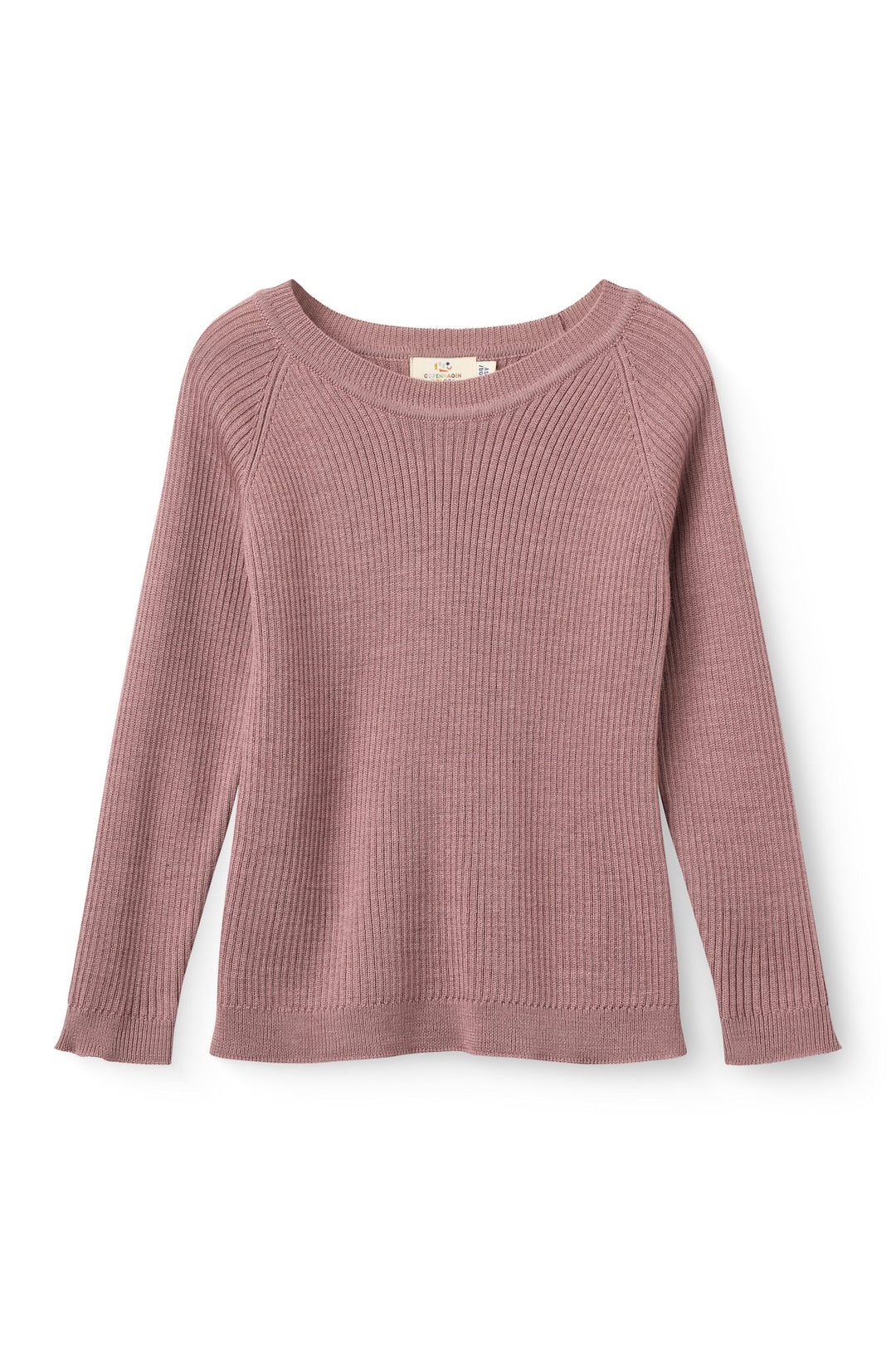 Merino Classic Rib Blouse - Winter Rose