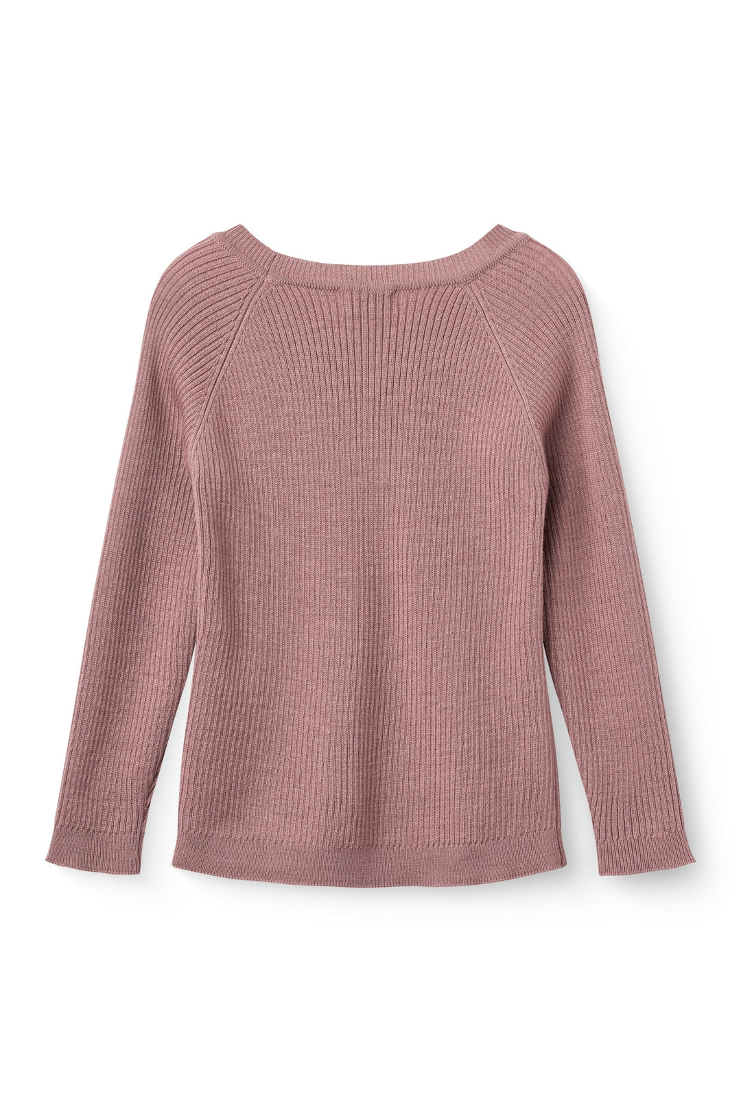 Merino Classic Rib Blouse - Winter Rose