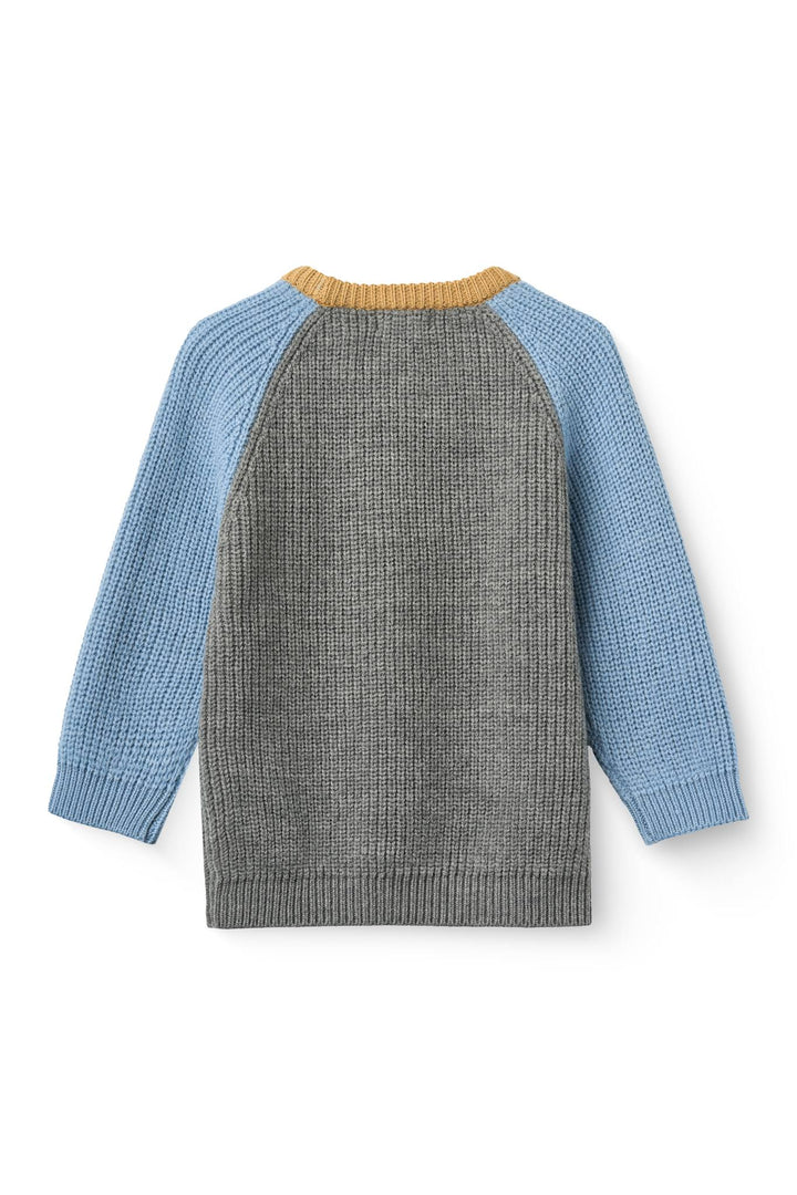 Merino Rib Knitted Blouse - Grey Melange Comb.
