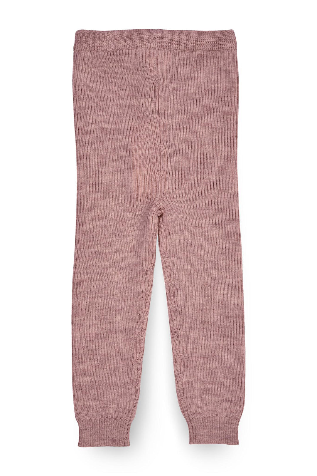 Merino Classic Rib Leggings with Drawstrings - Winter Rose