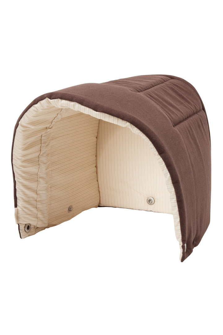 Hood for Lift and Pram Pillow - 2in1 - Dk Brown w. Cream Stripe