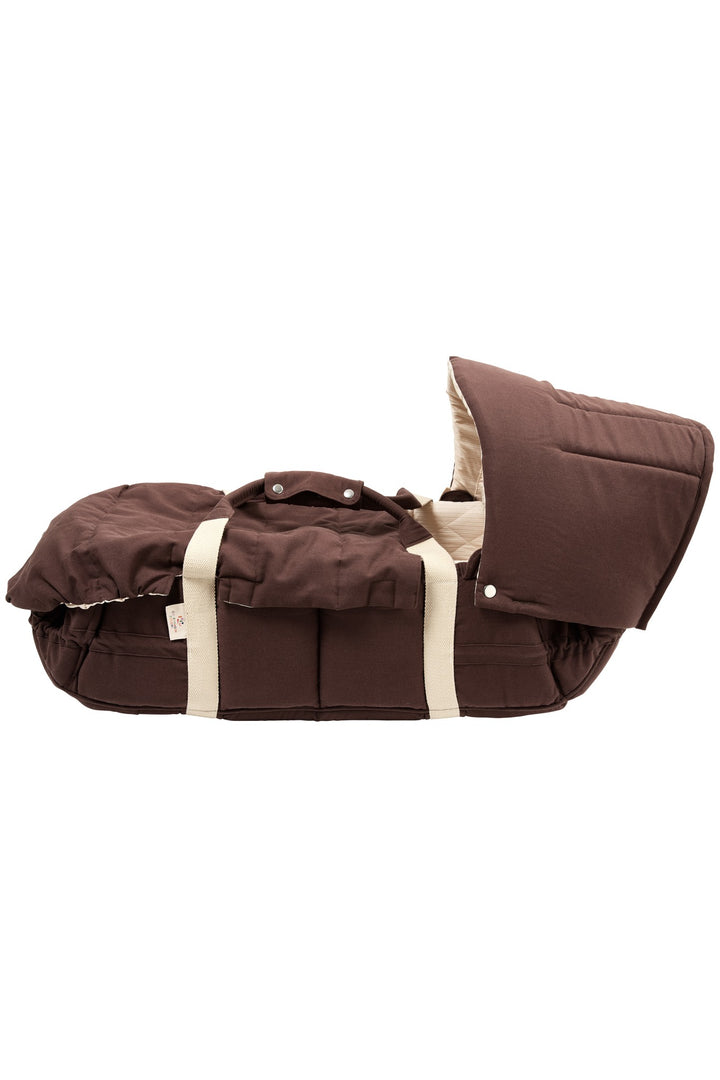 Hood for Lift and Pram Pillow - 2in1 - Dk Brown w. Cream Stripe
