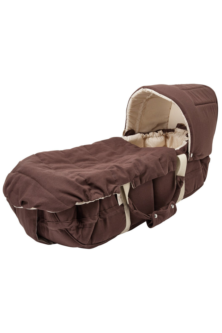 Hood for Lift and Pram Pillow - 2in1 - Dk Brown w. Cream Stripe