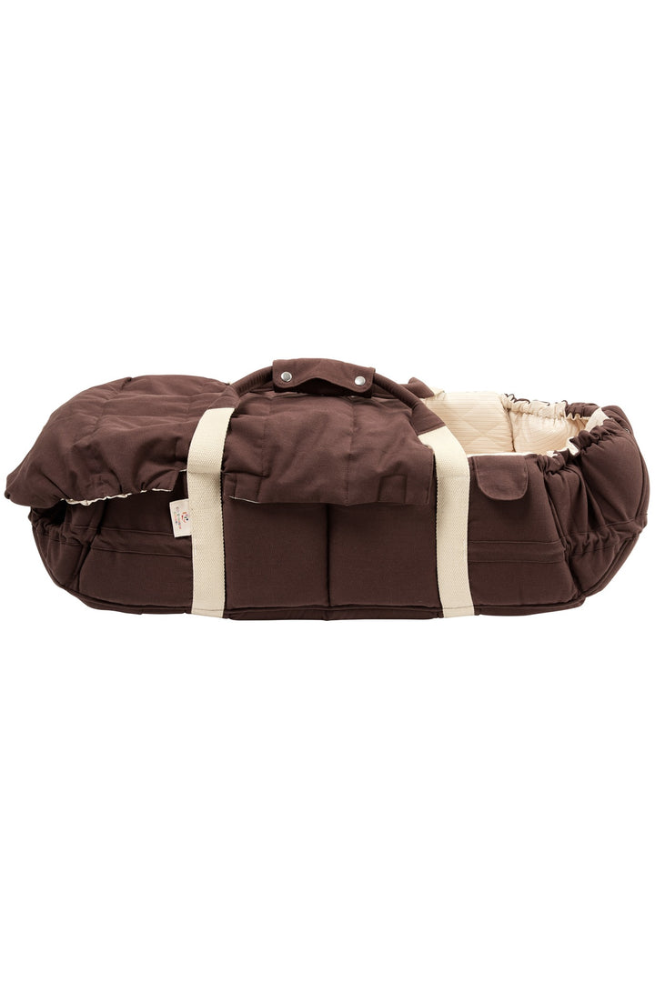 Organic Multifunctional Baby Lift - Dk. Brown w. Cream Solid Stripe