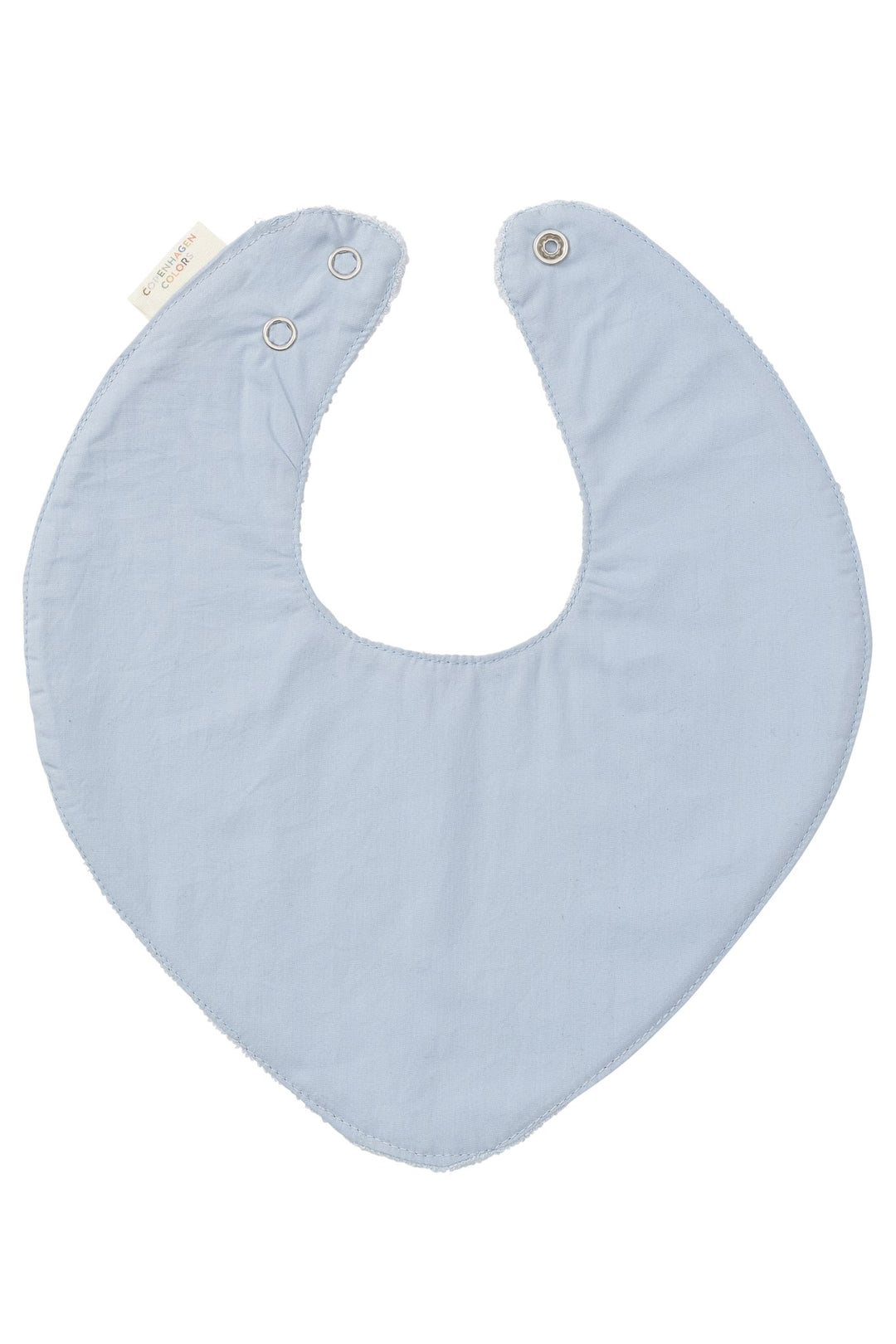 COTTON BIB W. COATING AT FRONT - DUSTY BLUE