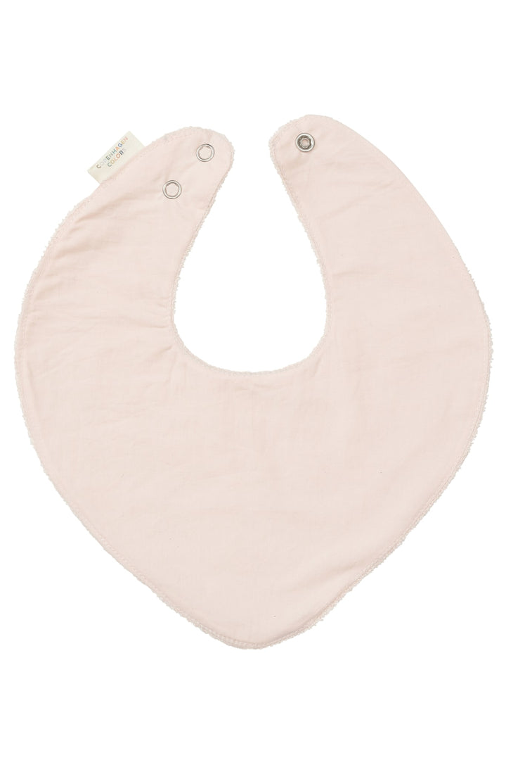 COTTON BIB W. COATING AT FRONT - SOFT PINK