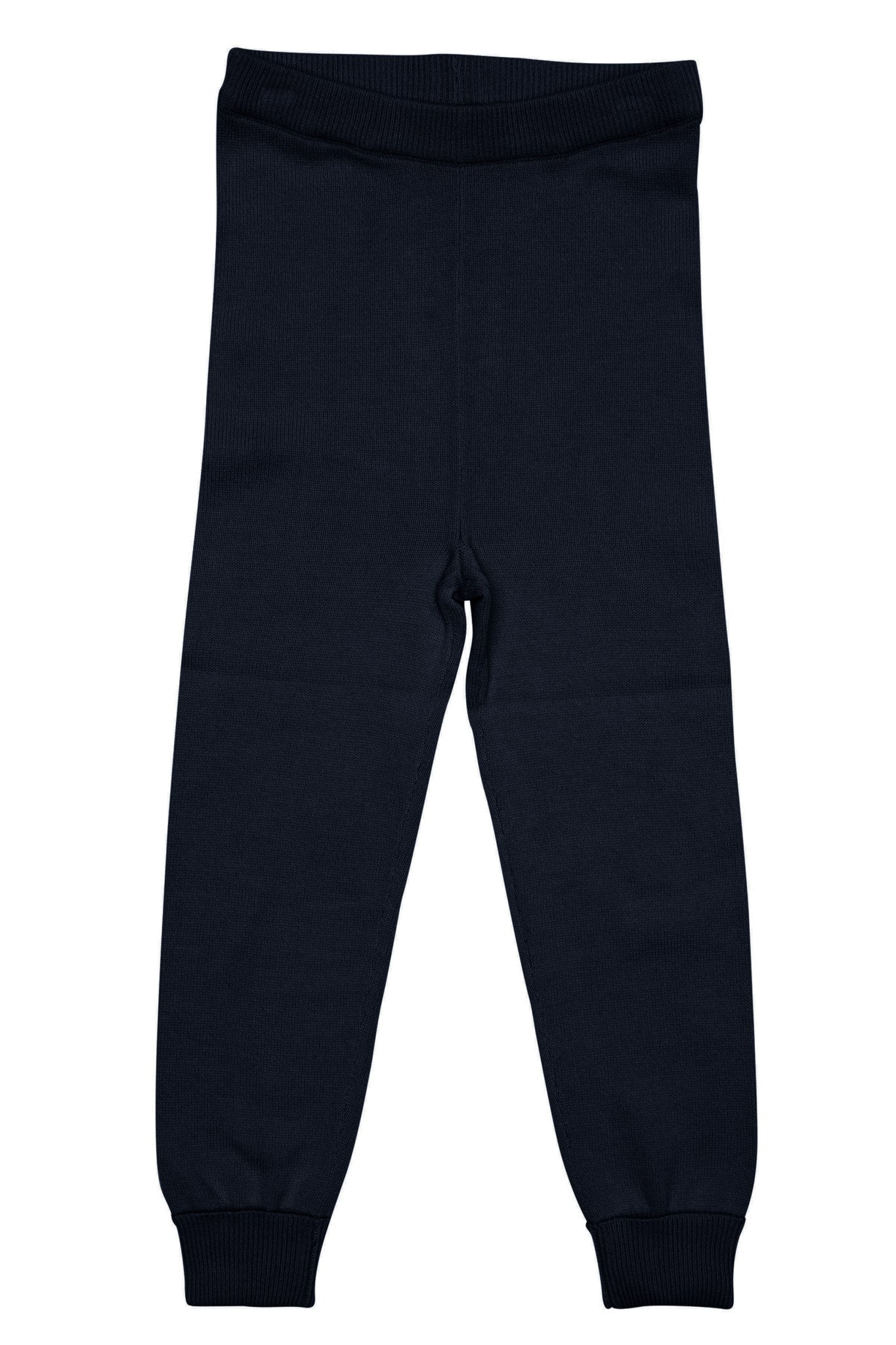 LIGHT KNITTED LEGGINGS - NAVY