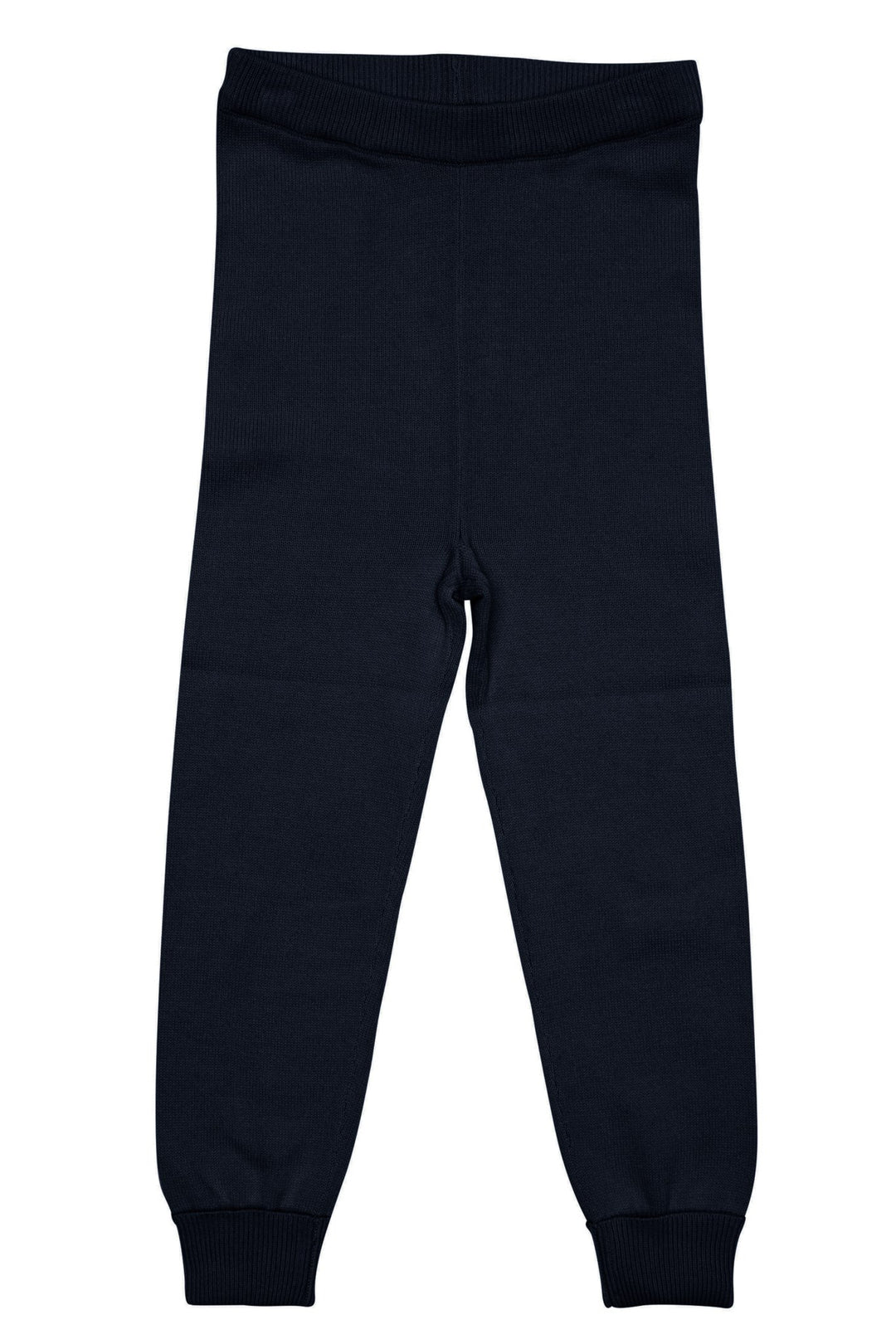 LIGHT KNITTED LEGGINGS - NAVY