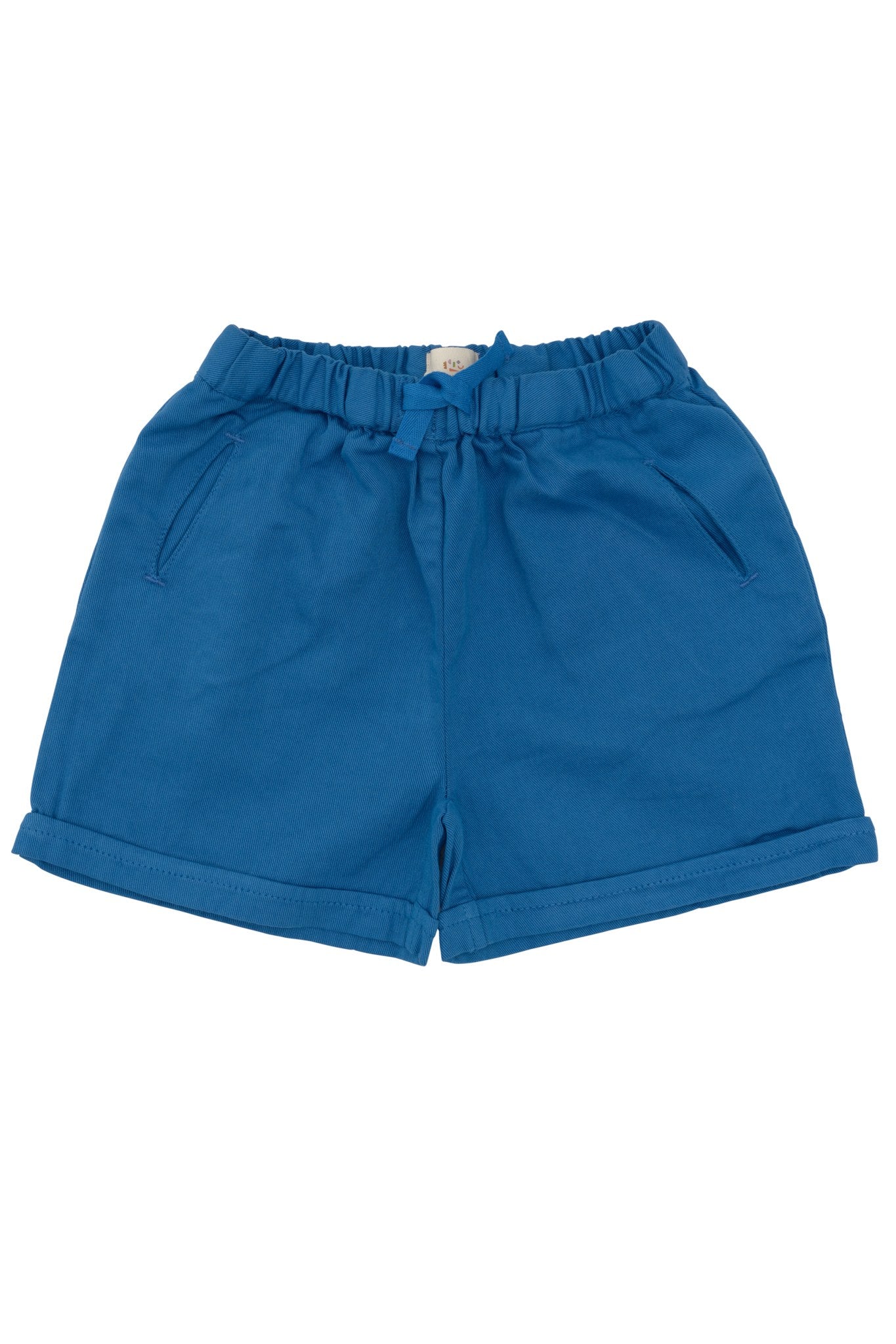 TWILL SHORTS W. EMBROIDERY - SHARP BLUE