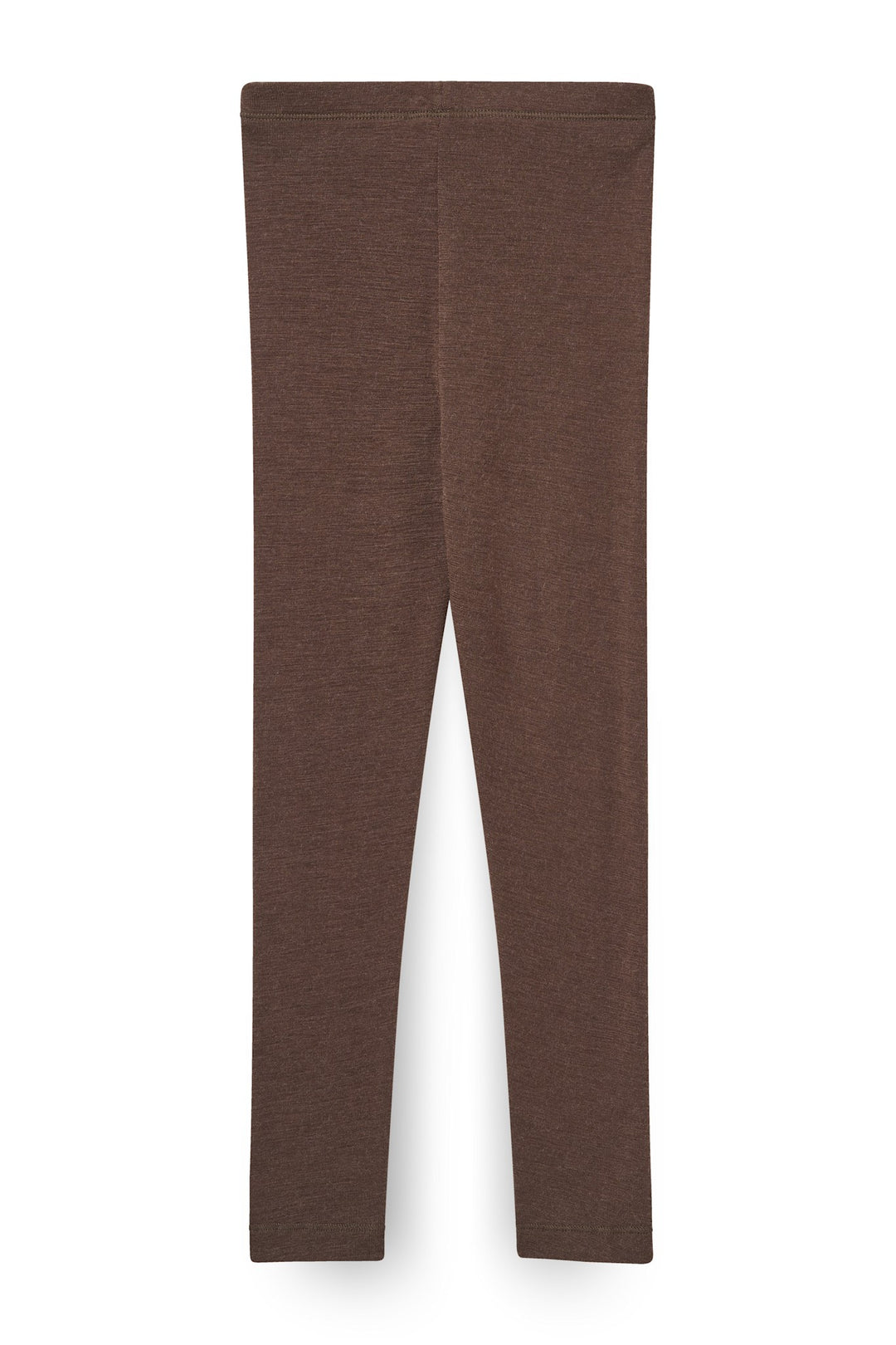MERINO LIGHT KNITTED LEGGINGS - DK BROWN