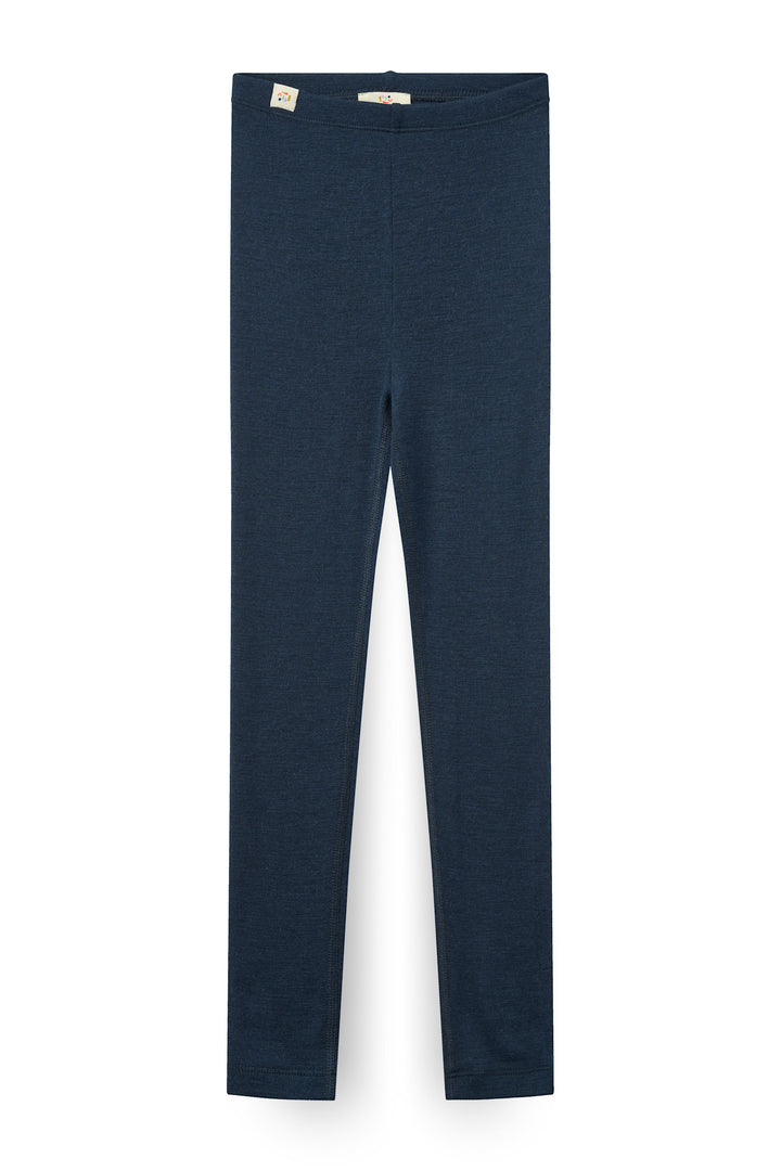 MERINO LIGHT KNITTED LEGGINGS - NAVY