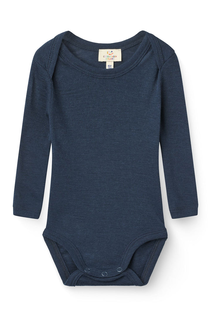 MERINO LIGHT KNITTED BODYSTOCKING - NAVY