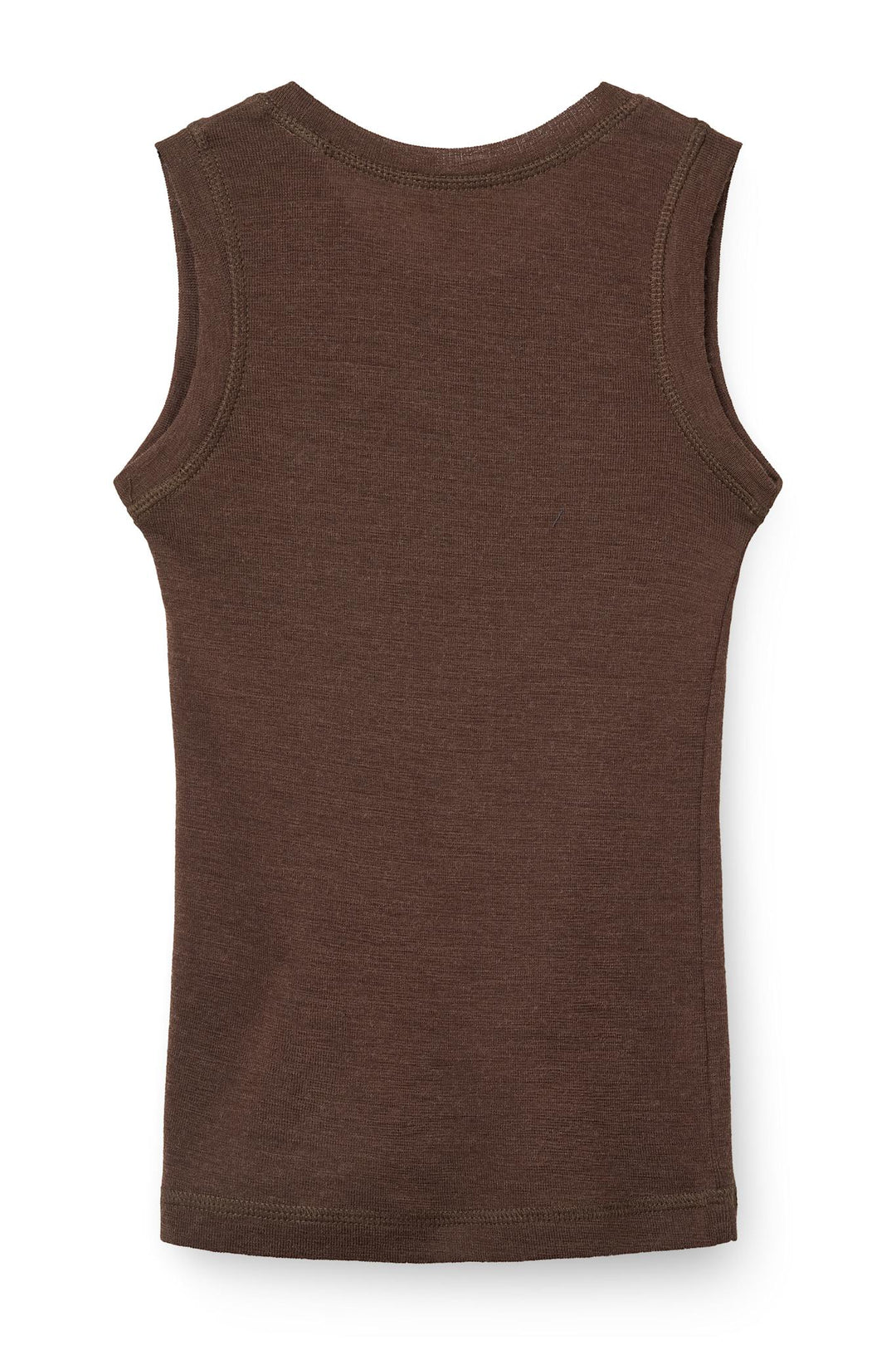 Merino Light Knitted Tank - DK BROWN