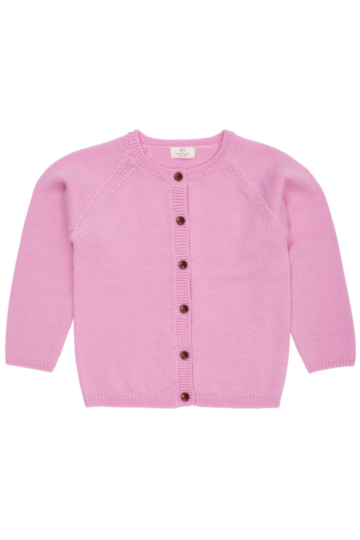 MERINO KNITTED CARDIGAN - SYRINGA