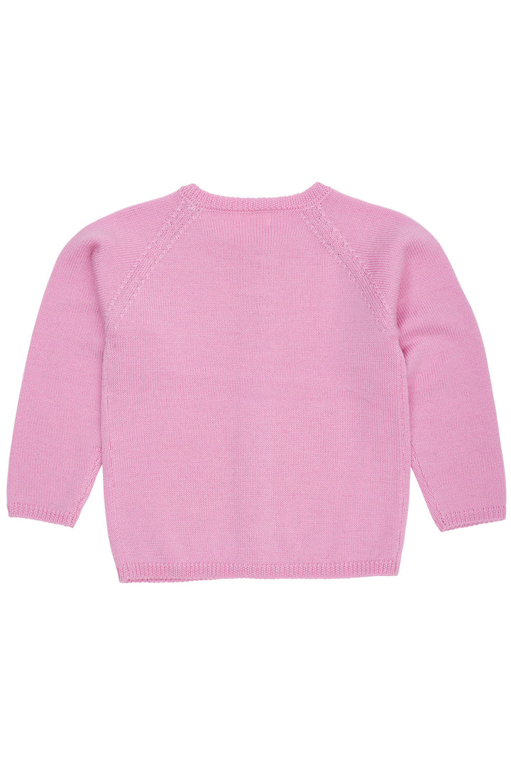 MERINO KNITTED CARDIGAN - SYRINGA