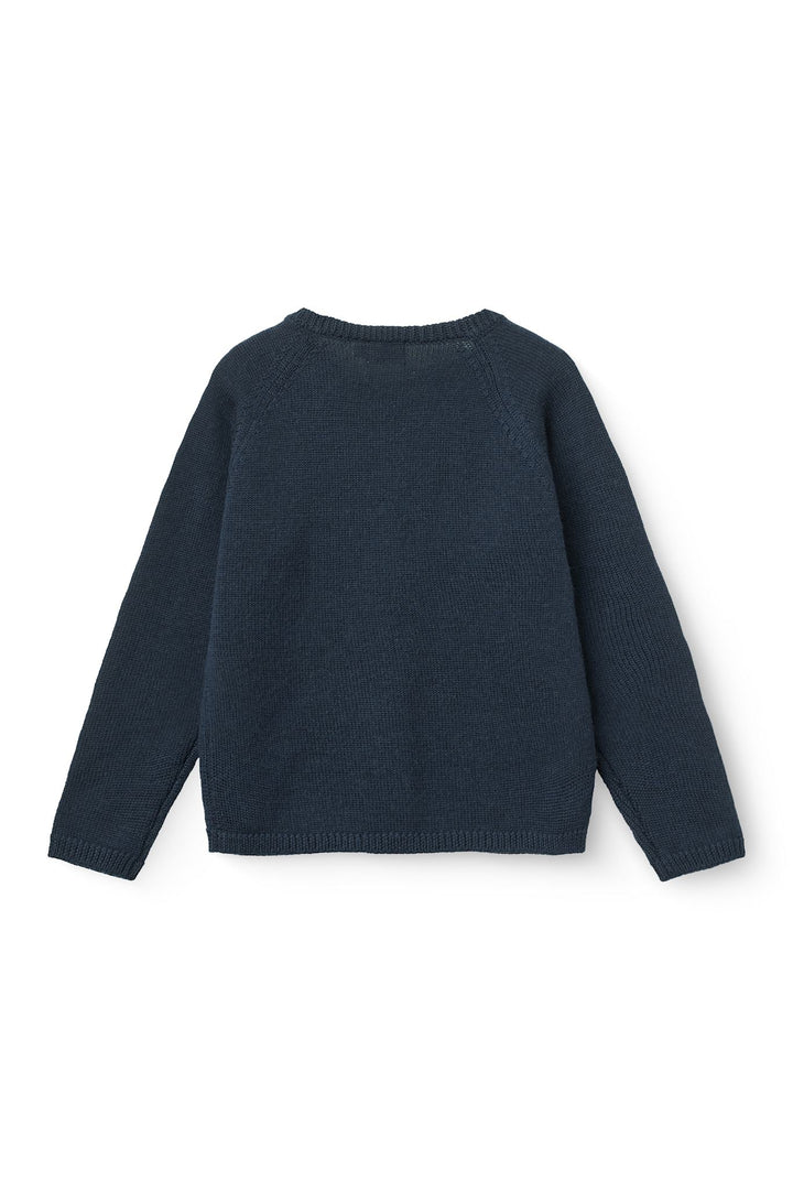Merino Knitted Cardigan - NAVY