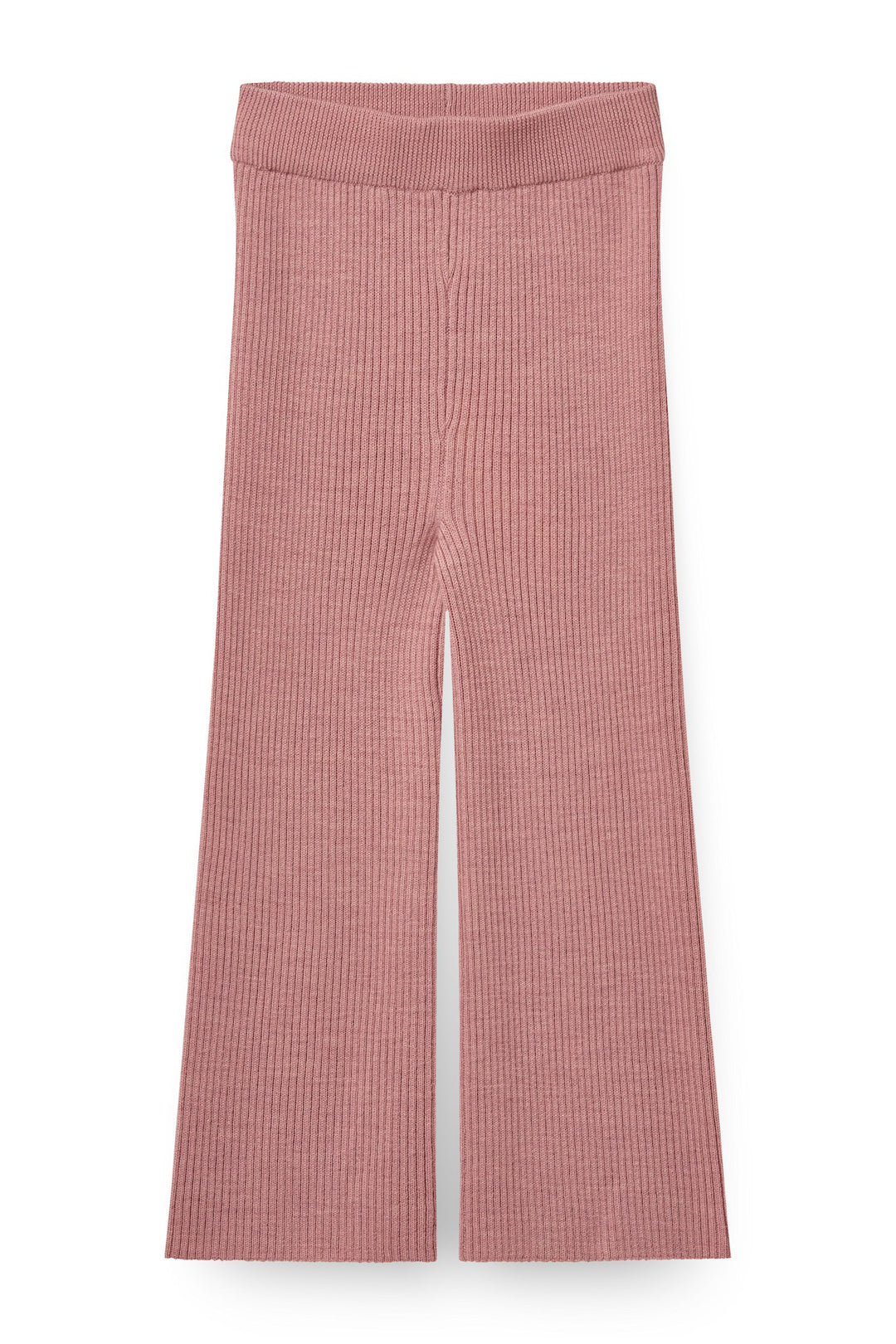 Merino Wide Rib Pants - Winter Rose