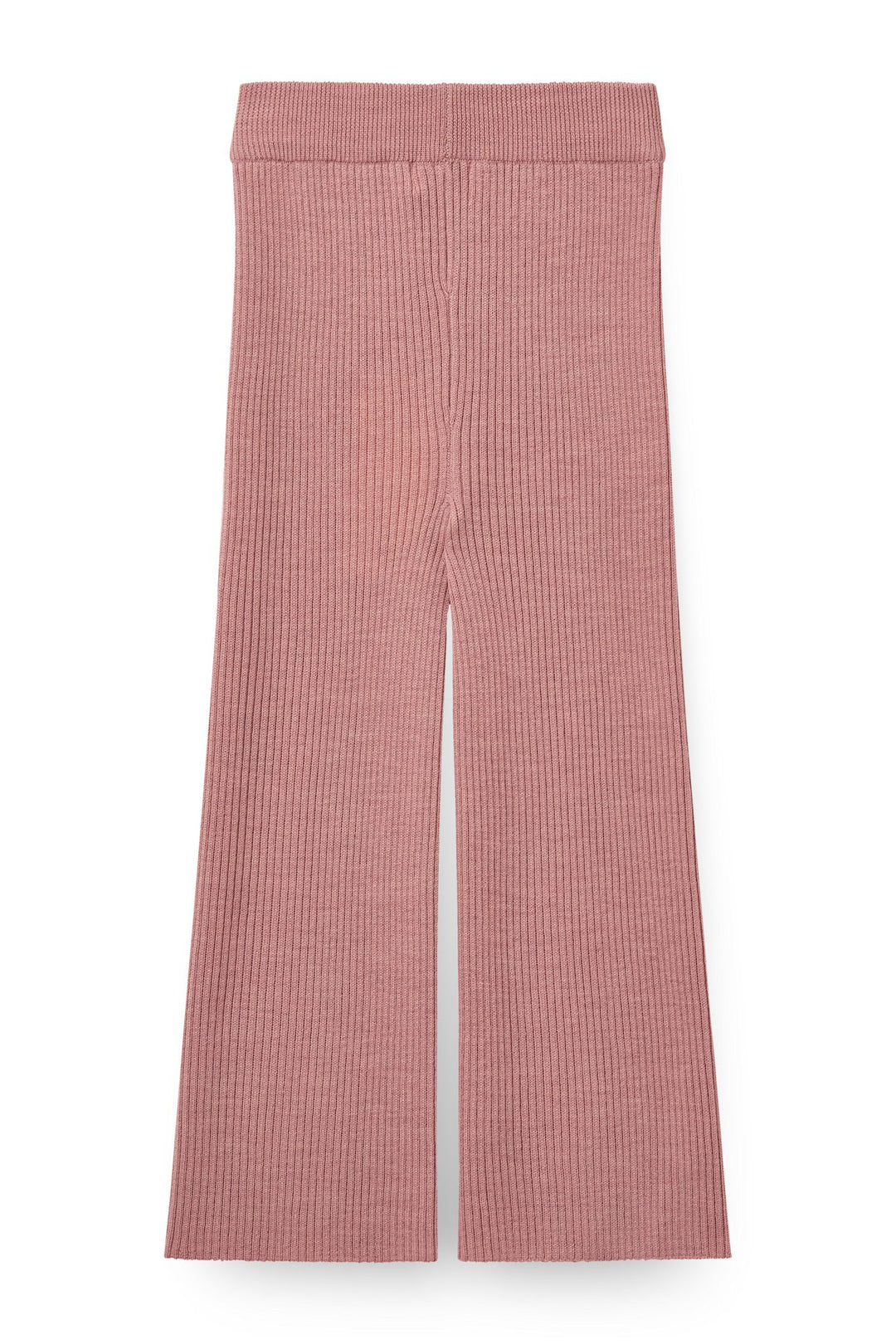 Merino Wide Rib Pants - Winter Rose