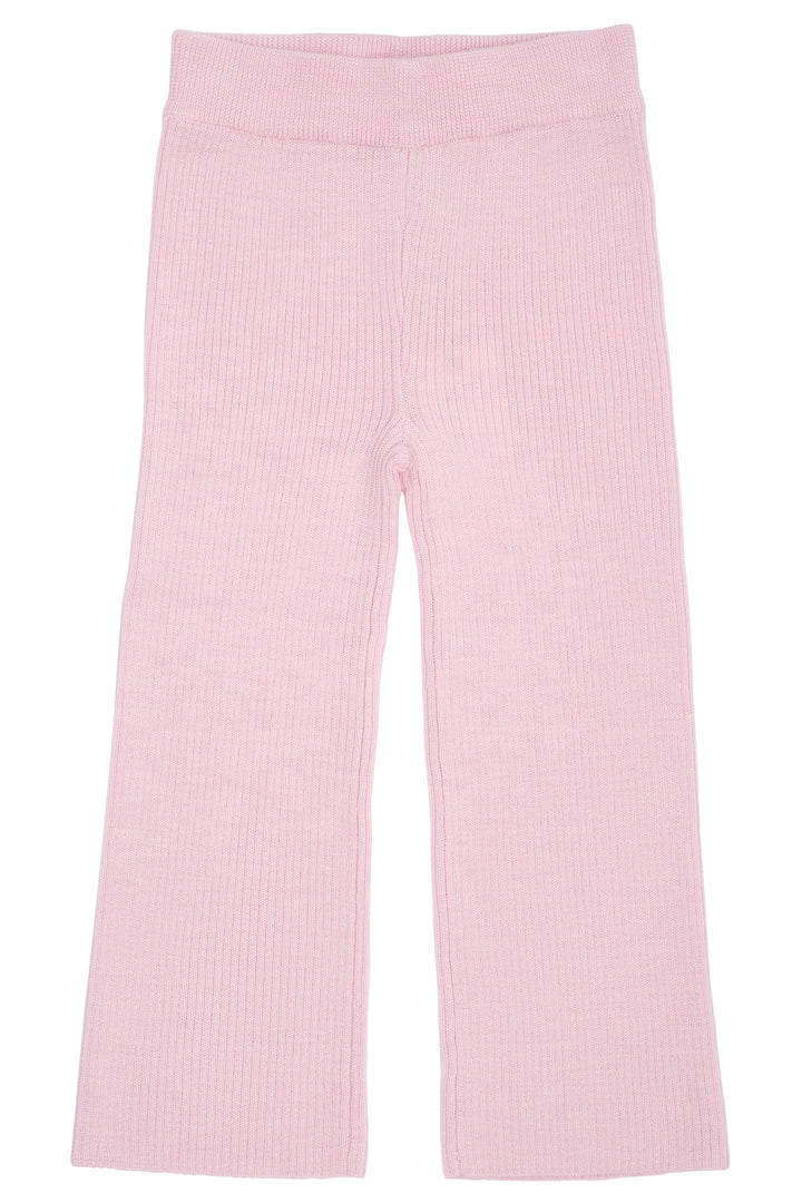 MERINO WIDE RIB PANTS - BUBBLEGUM