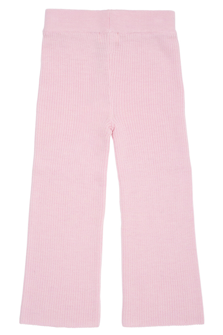 MERINO WIDE RIB PANTS - BUBBLEGUM
