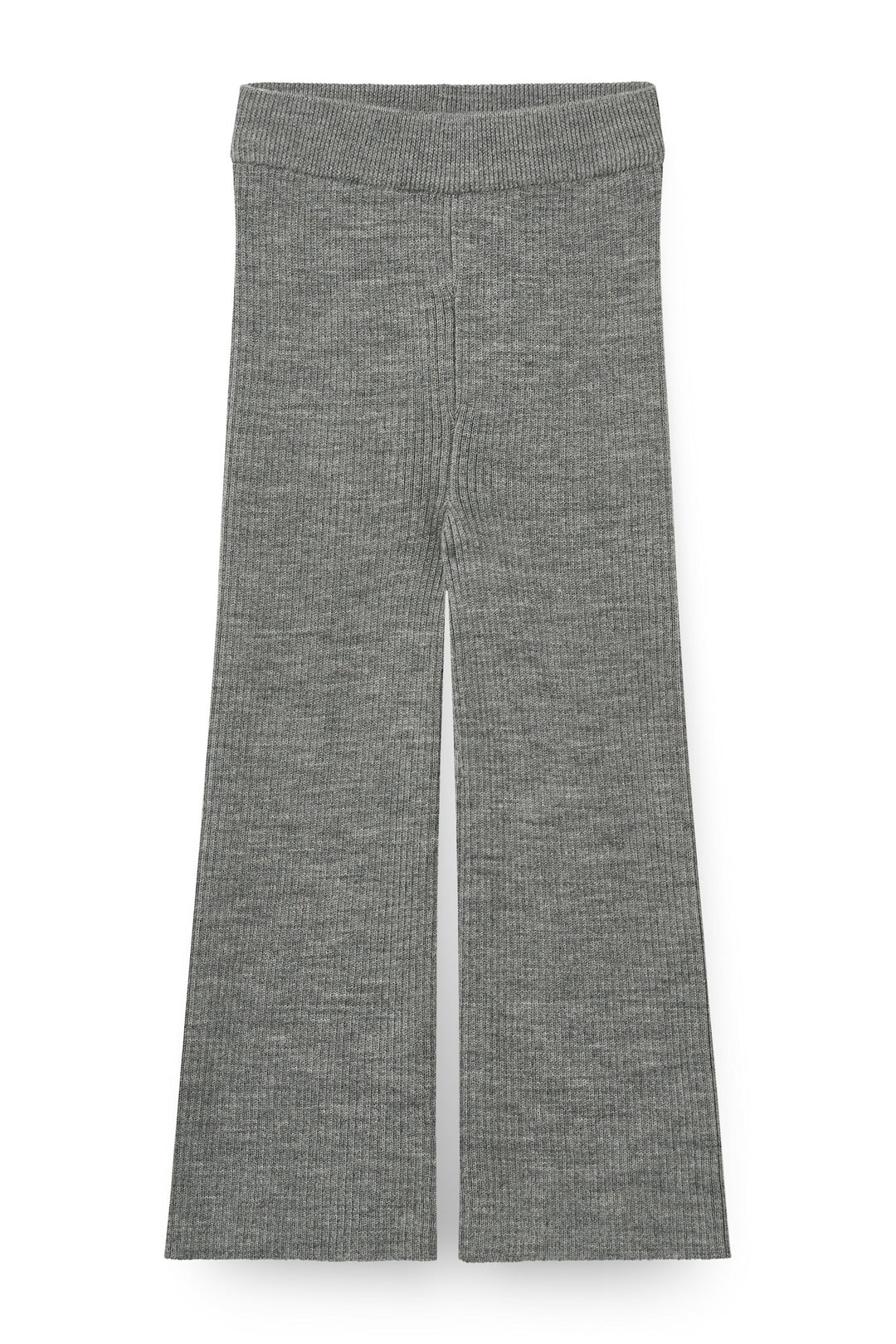 Merino Wide Rib Pants - Grey Melange