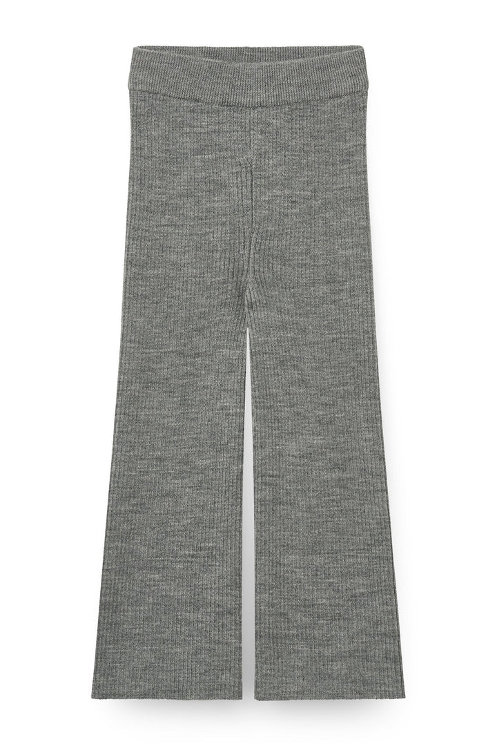 Merino Wide Rib Pants - Grey Melange