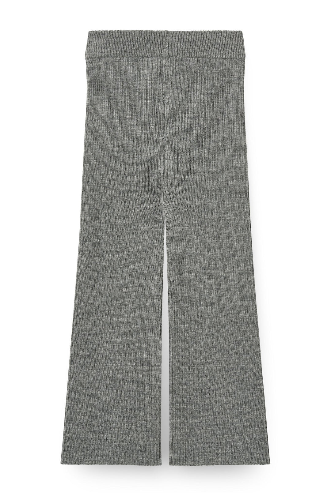 Merino Wide Rib Pants - Grey Melange