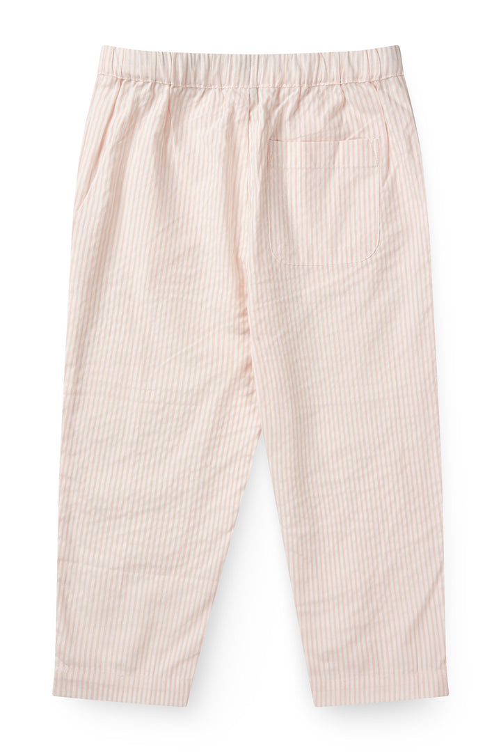 SEERSUCKER PANTS - DUSTY ROSE W CREAM STRIPE
