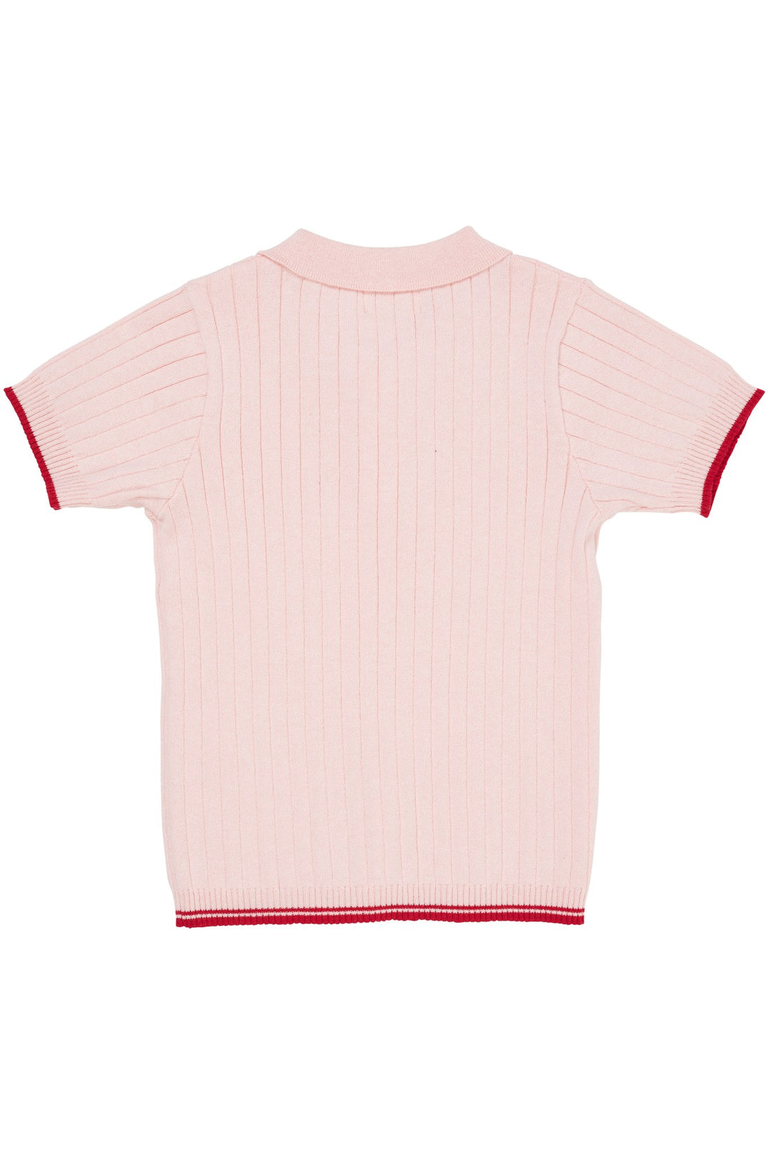 RIB KNITTED POLO - BALLERINA/BERRY COMB.