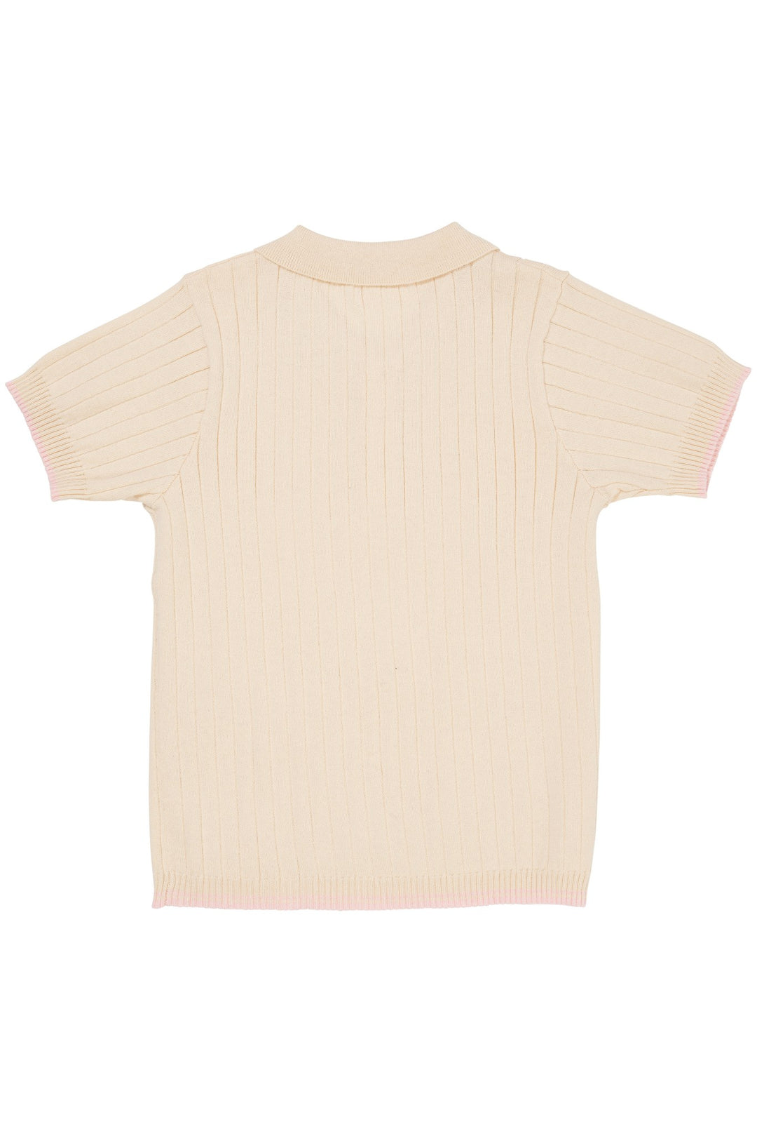 RIB KNITTED POLO - BALLERINA/BERRY COMB.