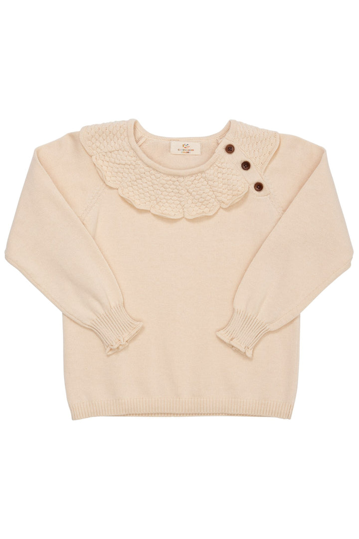 LT. KNITTED MARGUERITTE BLOUSE - CREAM