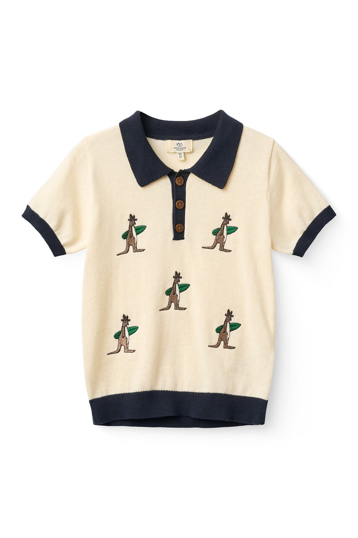 POLO W. EMBROIDERY - CREAM COMB.