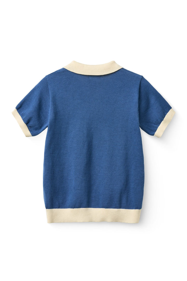 POLO W. EMBROIDERY - SHARP BLUE COMB.