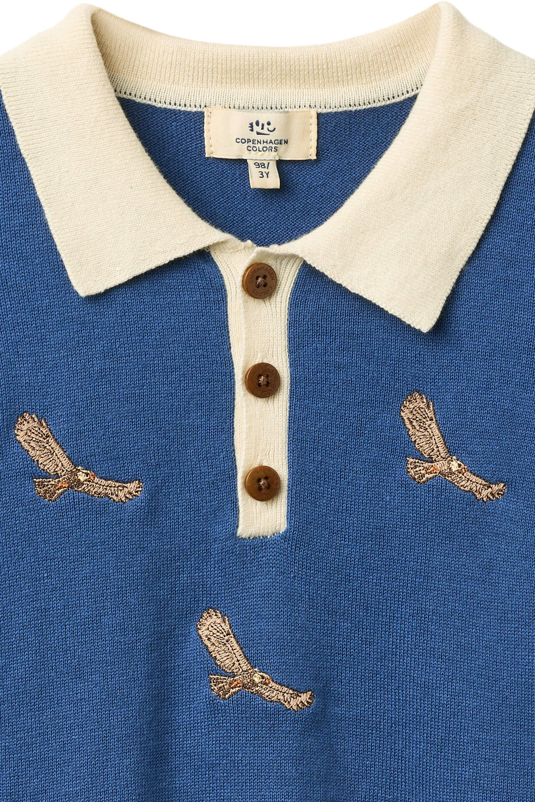 POLO W. EMBROIDERY - SHARP BLUE COMB.