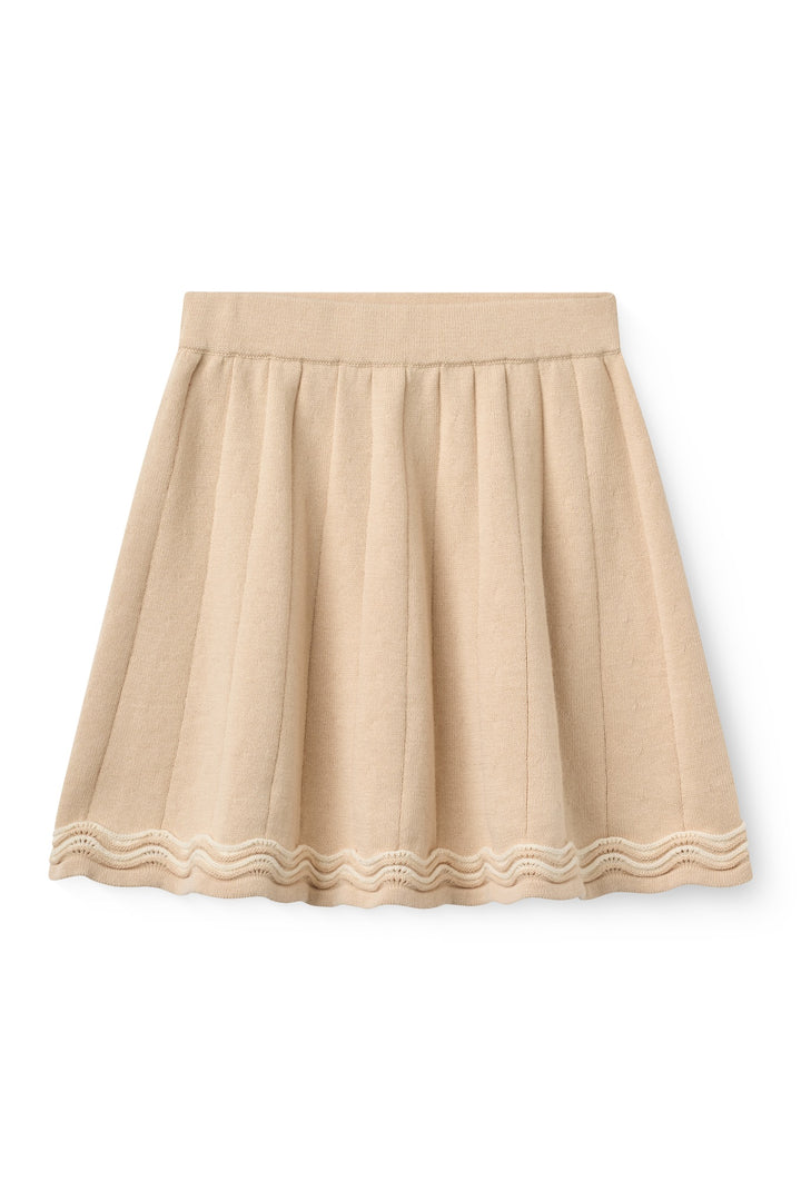 Knitted Tennis Skirt - Beige Comb.