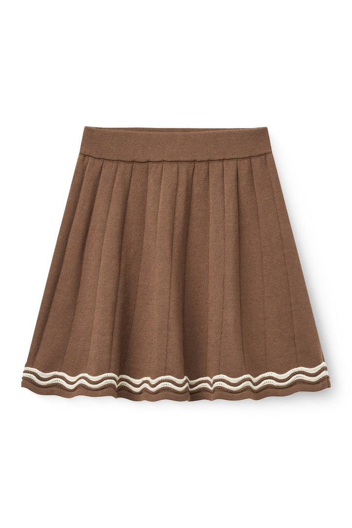 Knitted Tennis Skirt - Walnut Comb.