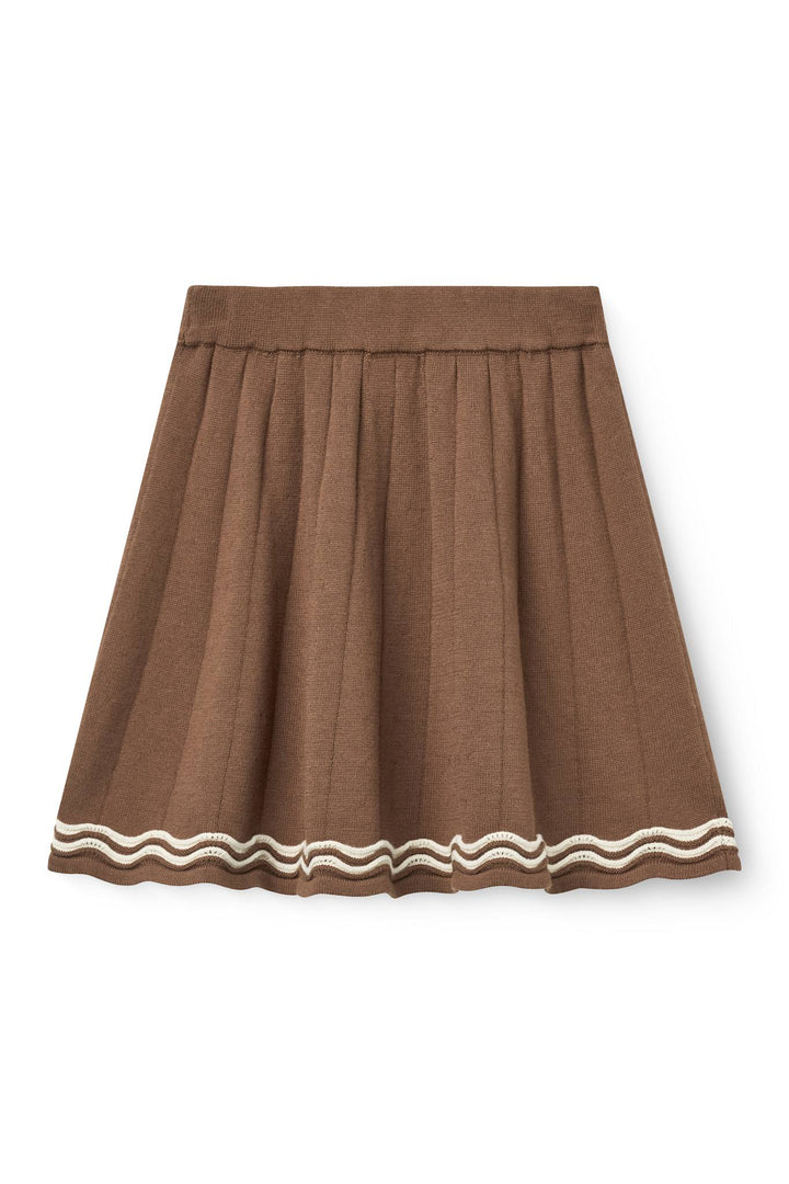 Knitted Tennis Skirt - Walnut Comb.
