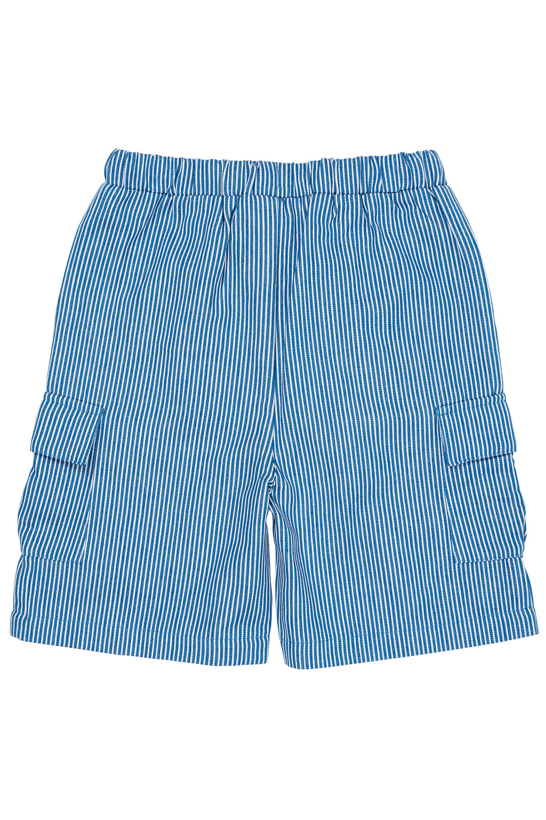 STRIPED POCKET SHORTS - SHARP BLUE STRIPE