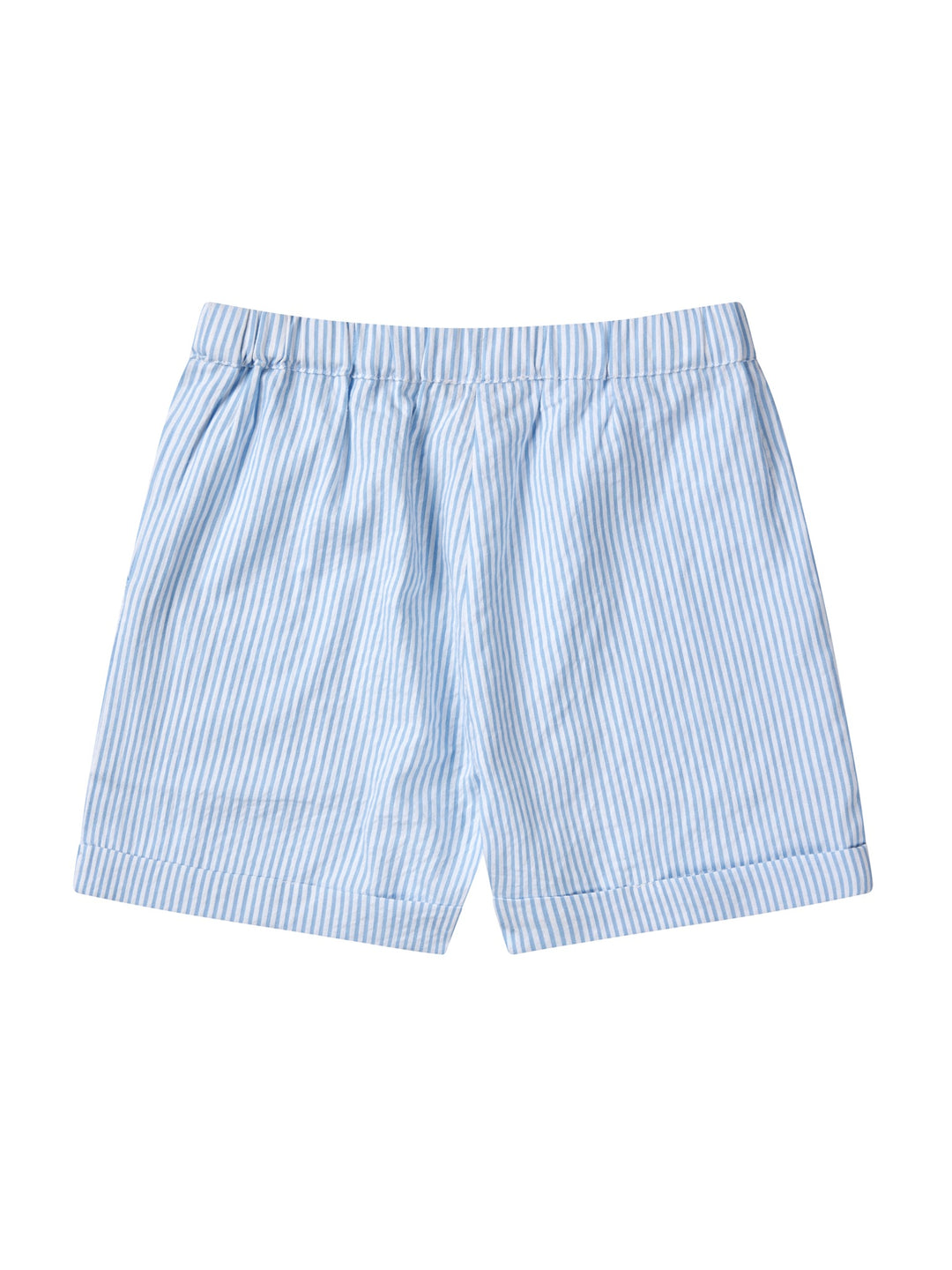 SEERSUCKER SHORTS SPORTY - SKY BLUE W CREAM STRIPE