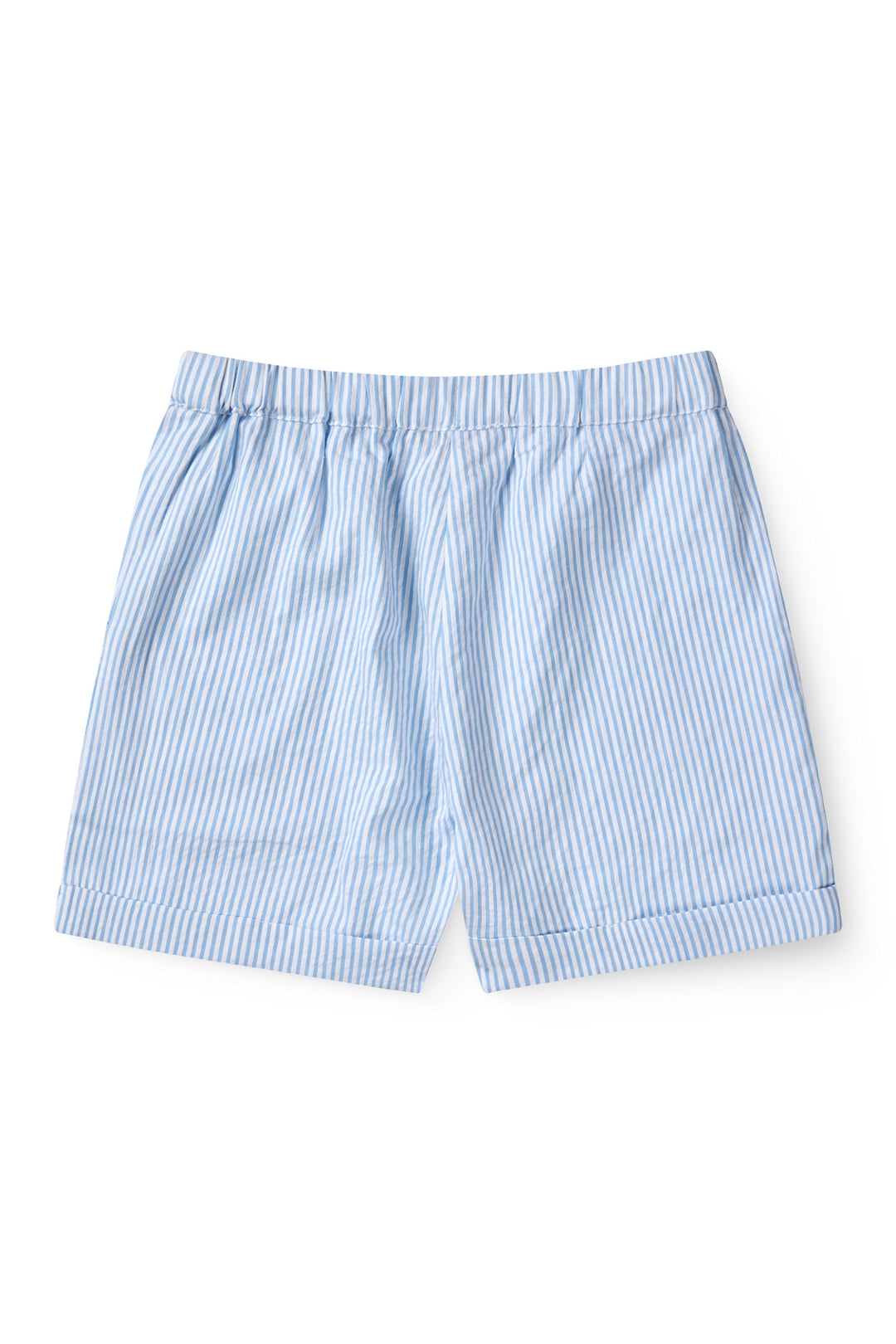 SEERSUCKER SHORTS SPORTY - SKY BLUE W CREAM STRIPE