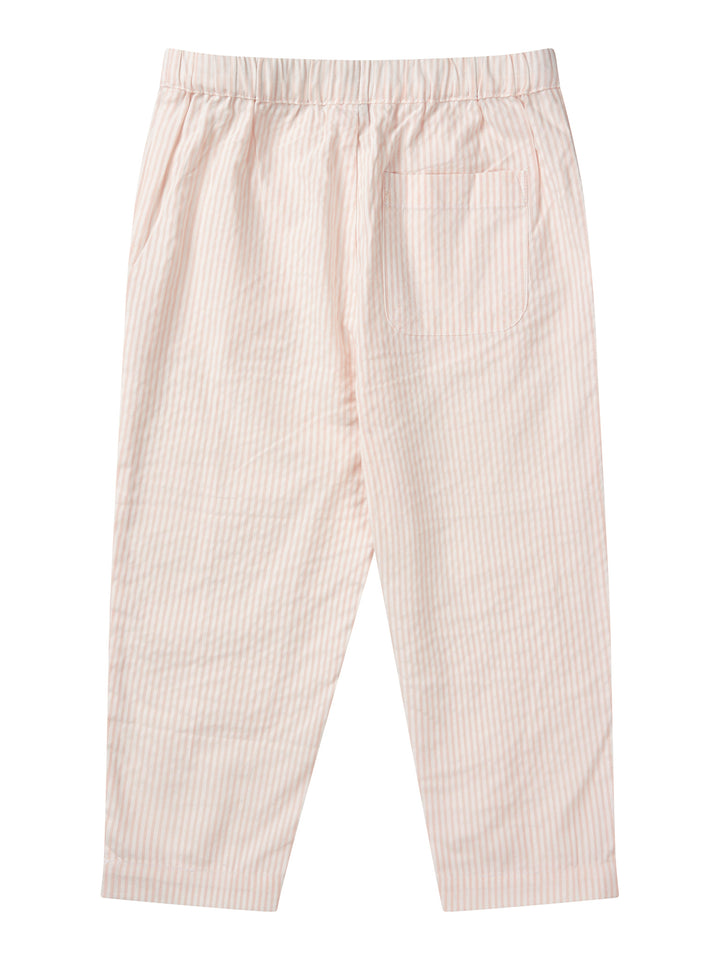 SEERSUCKER PANTS - DUSTY ROSE W CREAM STRIPE