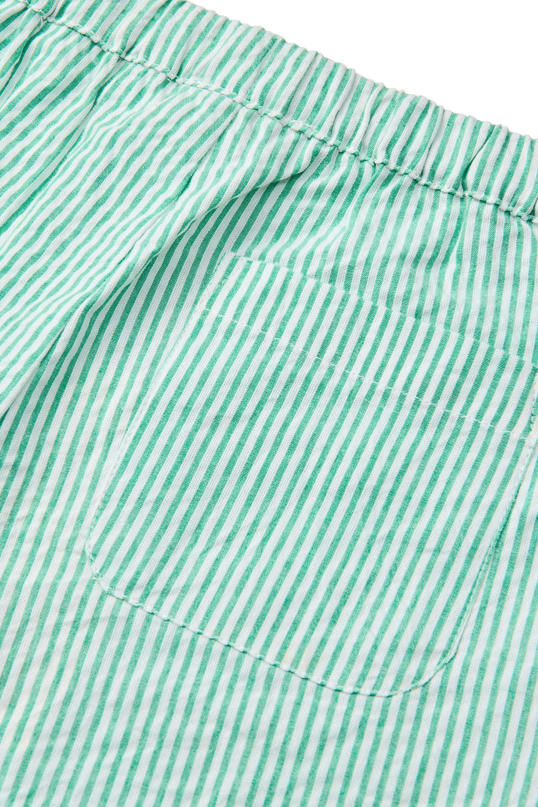 SEERSUCKER PANTS - SHARP GREEN W CREAM STRIPE