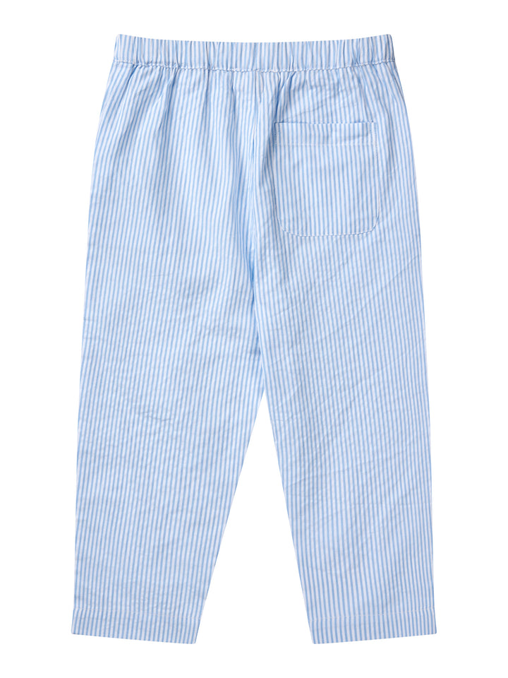 SEERSUCKER PANTS - SKY BLUE W CREAM STRIPE