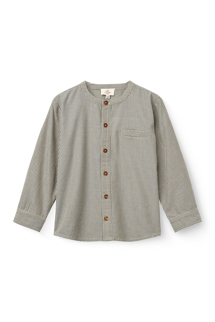 Check Shirt W. Placket - ENDLESS SKY/ BROWN CHECK COMB