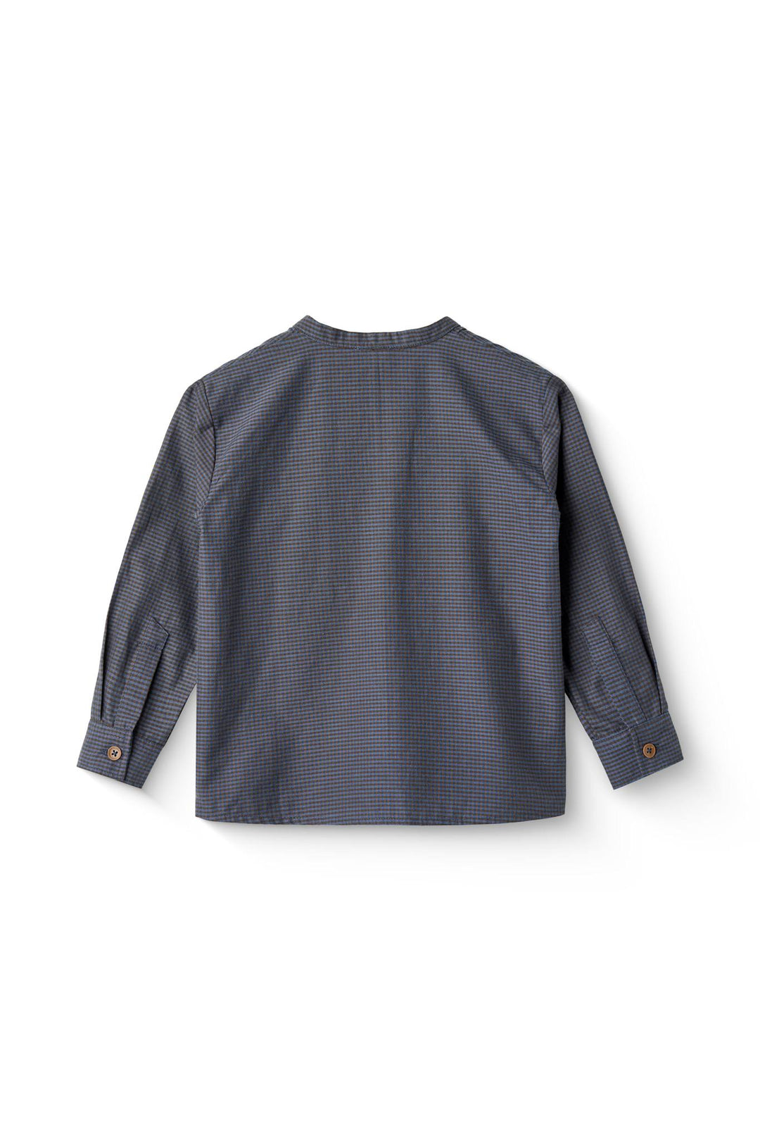 CHECK SHIRT W. PLACKET - BROWN BLUE CHECK COMB