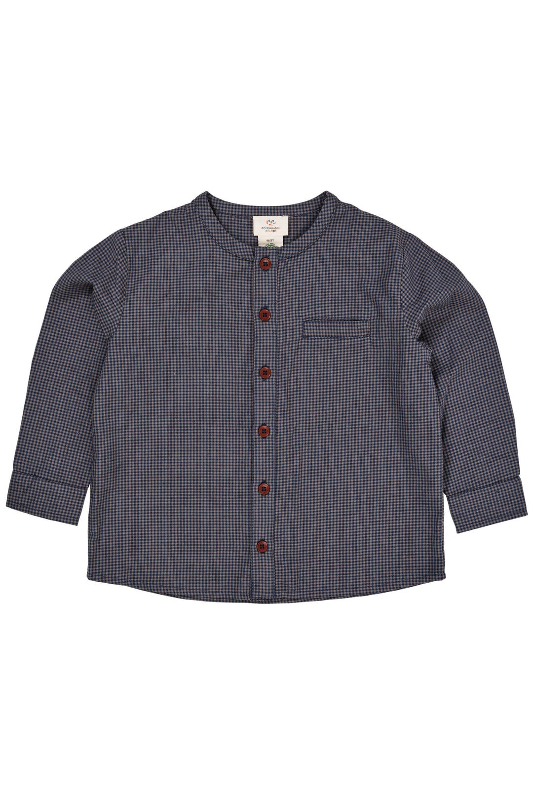 CHECK SHIRT W. PLACKET - NAVY CHECK COMBI