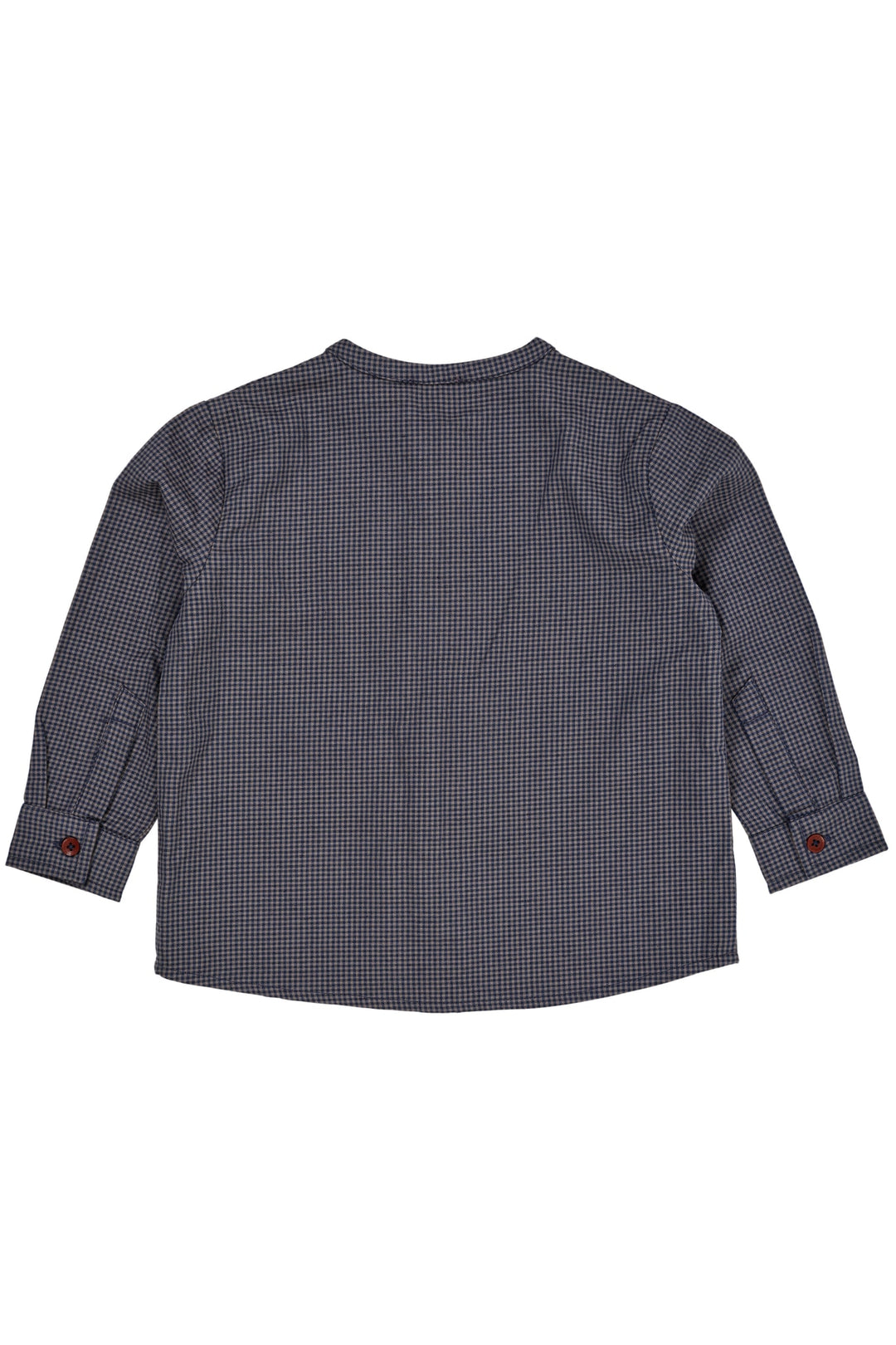 CHECK SHIRT W. PLACKET - NAVY CHECK COMBI