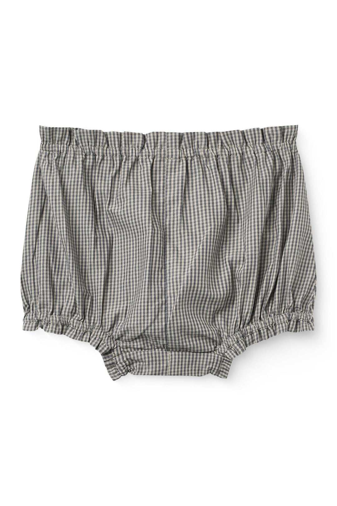 Checkered Emb. Baby Set w. Blouse and Bloomers - Grey Check Comb.